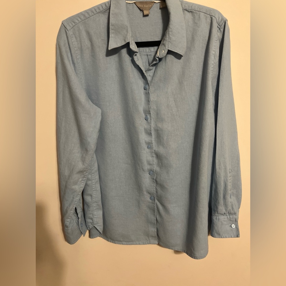 Ted Baker Sky Blue Casual Button Down Shirt